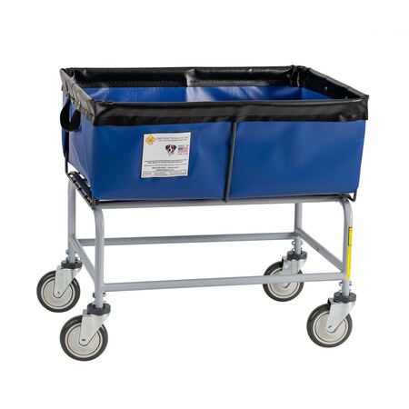 R&B Wire Products Elevated Basket Truck, Vinyl, 3 Bushel, Blue 463B